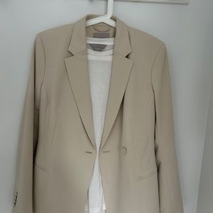 Nearly new cream jacket and t-shirt
